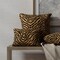Gold & Black Animal Print Chenille Woven Pattern Upholstery Fabric by The Yard - SKU: Tiger Gold